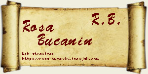 Rosa Bučanin vizit kartica